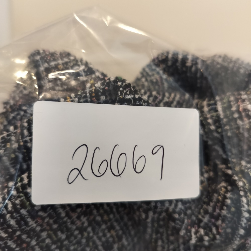 LOFT Tweed Peplum Jacket Womens Medium Open Front Confetti Metallic Knit Office - Picture 11 of 11